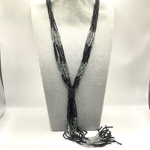 Erica Lyons Long Multi Strand Seed Bead Tassel Necklace